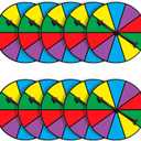 Chivao 10 Sets Game Spinner Wheel Blank Erasable Math Game Spinner Board with Plastic Rotating Arrows for Prizes(Novelty, Bright Color)