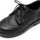 DREAM PAIRS Boys Girls Dress Shoes Kids School Uniform Formal Casual Oxfords for Toddler Little Kid (Black), Size 8