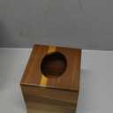 Acacia Wood Tissue Box Cover, Square Wooden Tissue Holder for Bathroom, Living Room, Dining Table, Decorative Cube Facial Tissue Box Cover, 5.3 x 5.3 x 5.9 inches