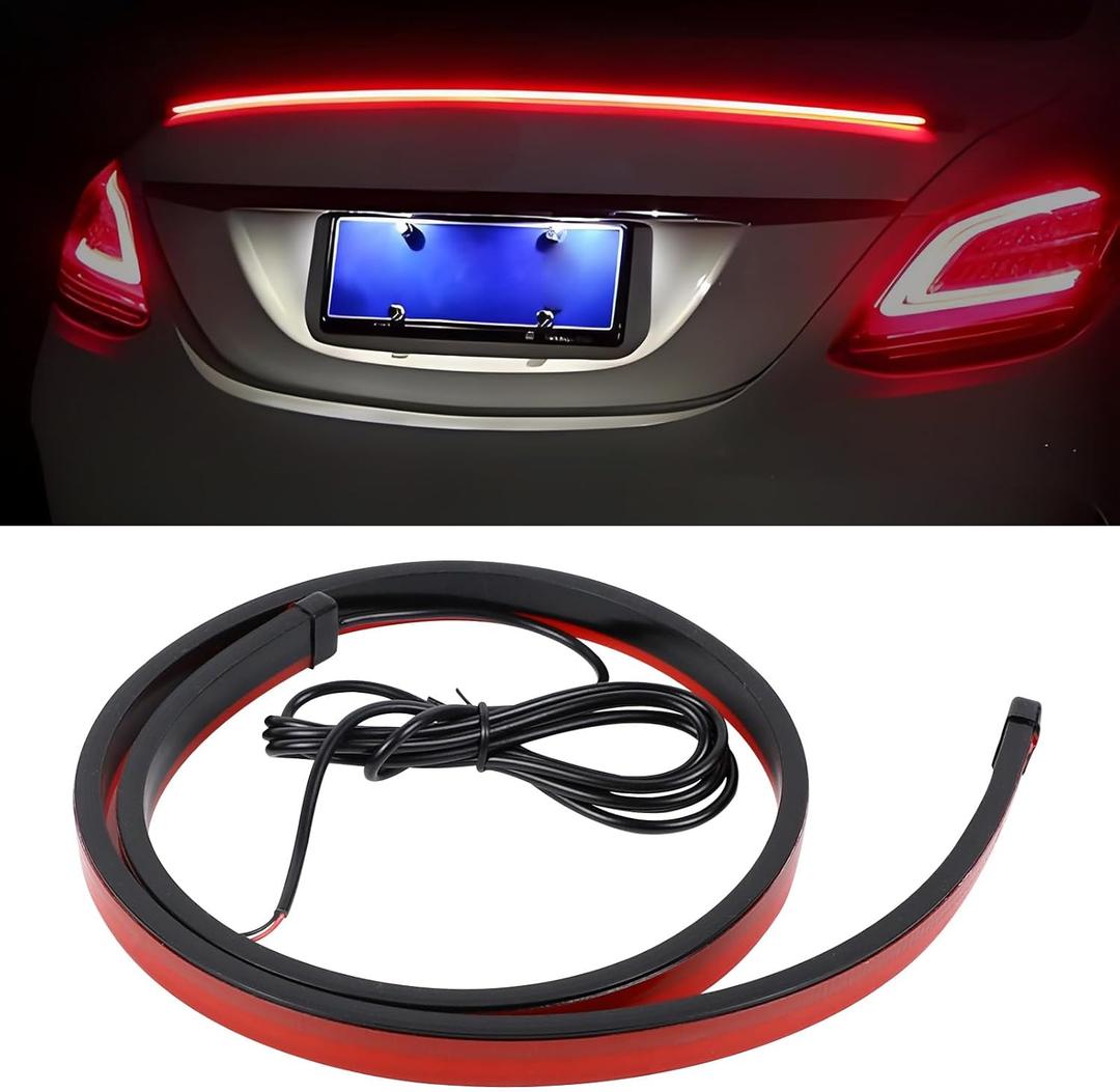 LED Brake Strip Light for Car, 35 Inch Car LED Third Brake Light Strip Bar, 114 LEDs DC12V High Mount Stop Brake Light Bar, Universal Vehicle Flexible 3rd Brake Light Strip (Single Mode)