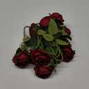 Tifuly Red Roses Artificial Flowers -12 pcs Realistic Long Stem Fake Silk Roses Bouquet for Party Home Wedding Centerpiece Office DecorBurgundy (Burgundy Red)