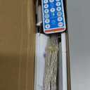 FOOING 4 Pack Firework Lights LED, Hanging Christmas Lights, 8 Modes USB Rechargeable Battery Operated Fairy Light with Remote, Twinkle Star String Lights for Party Christmas Decoration Outdoor Indoor