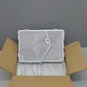 2 Tier Fruit Basket for Kitchen Counter, Stackable Onion and Potato Storage Basket, Wall Mounted Wire Basket with Wood Lid, Hanging Kitchen Storage Vegetable Organizer, 11.8 x 7.1 x 8.6 Inch (White)