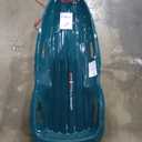 Retrospec Retrorider Plastic Snow Sled for Kids and Adults - Toboggan Style with Pull Rope, Cold-Resistant Construction & Hard Bottom for Fast Downhill Rides, Blue