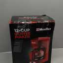 MELLERHOME 12-Cup Red Coffee Maker - Perfect for Home or Office, Borosilicate Carafe, Auto-Off, Reusable Filter, Anti-Drip, Keep-Warm Function, Clear Water Level Window, Red Kitchen Accessories