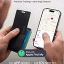 Ultra-Thin Wallet Tracker Card 0.07in 1 Pack Apple MFi Certified - Credit Card Size Tracker Tag Works with Apple Find My IP68 Waterproof Rechargeable Item Locator for Keys, Bags, Passport (iOS Only)