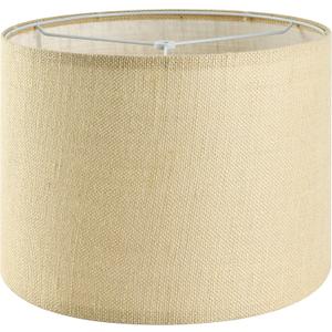 GO&SO Natural Burlap Medium Drum Lamp Shades 13" Top x 13" Bottom x 10" High (Spider) Farmhouse Brown Lampshade for Table Lamp & Bedside Lamp - Handcrafted - Perfect for Rustic Dcor, LS004 (13*13*10 inch-1 Pack, Yellow)