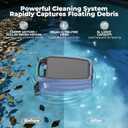 PS100 Solar Pool Skimmer Robot – Active Solar Tracking, 24/7 Continuous Cleaning, 6L Basket, 180μm Filter, App Control, Cordless Robotic Pool Surface Cleaner for Inground & Above Ground Pools