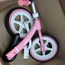 Radio Flyer Air Ride Balance Bike, Pink, for Kids Ages 1.5-5, Pedal Free for Quick Learning, Rubber Air Tires, Adjustable Seat, Foot Rest, Ringing Bell, Kid & Toddler Balance Bikes 