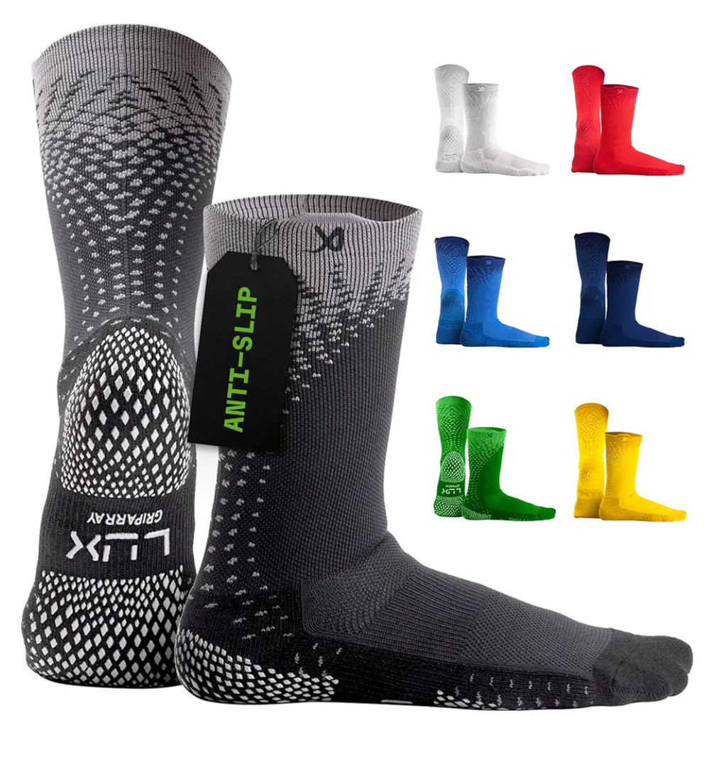 LUX Sports ProCleat Performance Grip Socks GripArray™ - Athletic Socks for Performance Sports - Grip Socks for Men and Women