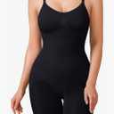 BRABIC Waist Trainer Bodysuit for Women Tummy Control Shapewear Round Neck Seamless Butt Lifter Full Body Shaper, M