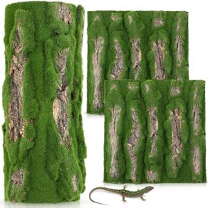 2 Packs Artificial Moss Bark 11.8 x 11.8 inches Tree Plants Bark DIY for Tree Collar Sewer Decoration Water Pipe Pillar Cover Indoor Wall Garden Decor