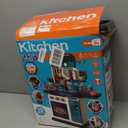 Kids Kitchen Playset-53pcs Cooking Stove,Paly Sink,Oven,Kitchen Toys with Realistic Lights&SoundsPretend Play Toys,Kitchen Toys for Toddler 1 2 3(Blue)