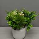 Fake Plants with Ceramic Pots, Artificial Plants Indoor, Faux Plant Flowers for Table Centerpiece Decorations Dining Room, Home Decor Living Room Bathroom Modern Farmhouse Decor (Green)