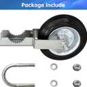 ForoGore 2 Pack Gate Wheel for Metal Swing Gate with 1-5/8" Thru 2" Gate Frames, Heavy Duty Fence Gate Wheel, Gate Helper Wheel Gate Support Wheel Gate Caster for Chain Link Fence