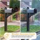 56" Decorative Mailbox Post for Outside | Tall Decorative Mount for Mailboxes, Decorative Post w/Flower Box, Architectural Post for Mailboxes