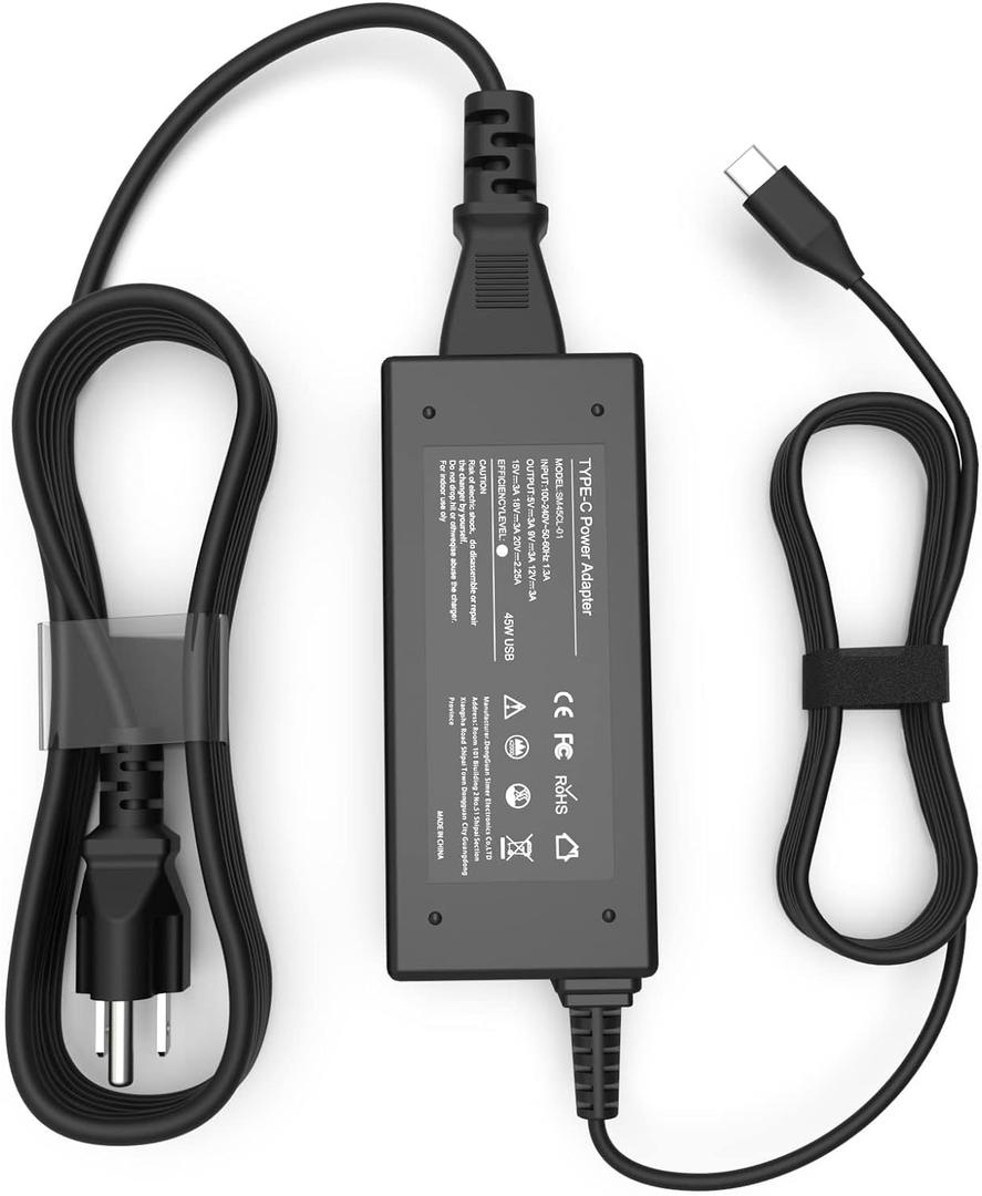 Universal Chromebook Charger USB-C for Hp/Lenovo/Dell 45W USB C Computer Laptop Charger - Type C Power Cord Adapter Replacement Lenovo Thinkpad/Yoga,HP Envy/Spectre,Dell Latitude,Asus,Samsung,Acer