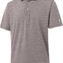 Rouen Golf Shirts for Men Moisture Wicking Lightweight Dry fit Performance Sports Stripe Collared Golf Polo Shirts for Men (S)