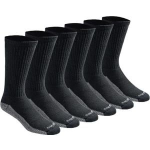 Dickies Men's Dri-tech Original Moisture Control Crew Socks, Size: M (6 Pairs)