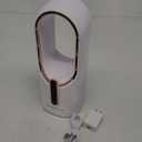 Desk Fan Bladeless, 11.8 Inch Office Fan Small, Quiet, 3 Speed Adjustment, Touch Control, Easy to Clean, Desk Fans Small Quiet, Ideal for Office, Living Room, Bedroom (White/Gold)