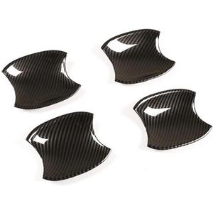 ERIDANUS Auto Accessories Fit for 2023 2022 2021 2020 2019 2018 2017 2016 Exterior Outside Door Handle Bowl Cup Covers Trims (Carbon Fiber) ABS 3 PCS