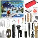 Survival Kit Advent Calendar 2025, 24 Days Christmas Countdown Calendar for Adult Men Teen, Household Hand Tool Kit for Outdoor Camping, Fishing, Adventure
