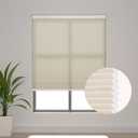 Changshade Cordless Cellular Shades, Light Filtering Honeycomb Blinds for Indoor Windows Bedroom, Pull Down Pleated Accordion Blind Easy Install, Shade Size 54" Wx72 H, Beige