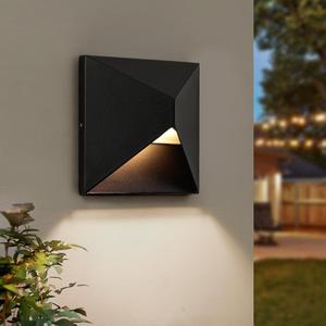 Light Fixture Wall Mount, 8W LED Modern Outdoor Wall Light for Outside, Black