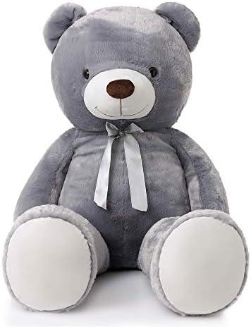 MaoGoLan Giant Grey Teddy Bear 47 inch 4 feet Large Stuffed Gray Teddy Bears Stuffed Animals for Girlfriend Children