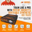 Potent Hockey Synthetic Ice Tiles | Easy-to-Install Skateable Ice Tiles for Hockey Training | Expandable Artificial Rink for Indoor and Outdoor Year-Round Skating