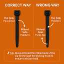 12 inch Black Cable Ties, UV resistant, Self-locking, Multi-purpose Nylon Heavy Duty Zip Ties, Wire Ties for Professionals, Office, Home, Garden, and Cable Management by Nirah (12" 100 pk 50lbs)