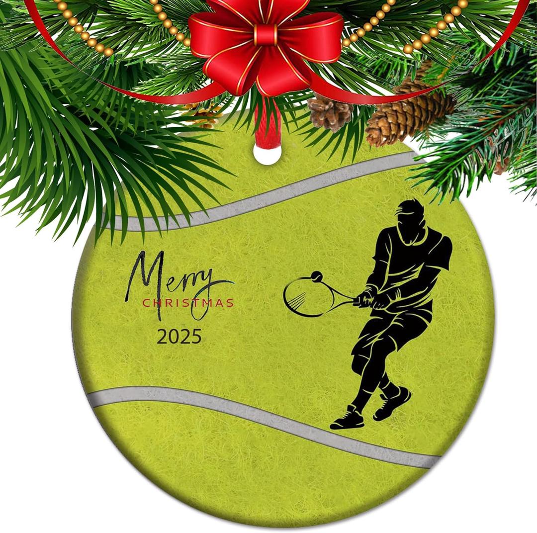Tennis Player Christmas Ornament 2025, Sports Tennis Lover Keepsake Gifts (C12)