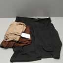 3 Pack Women's Maternity Pants Loose Wide Leg Pregnancy Sweatpants Over The Belly Lounge Pants Pajama with Pockets (Large, Black, Brown, Khaki)