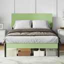 Novilla Full Size Bed Frame with Modern Wooden Headboard, Easy Assembly & Noise-Free, Under-Bed Storage, Sturdy Metal Platform for Bedroom & Guest Room, No Box Spring Needed