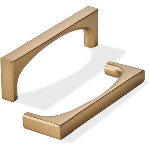 khtumeware 2 Pack Solid Handles 4-Inch(102mm) Champagne Bronze Cabinet Pulls,Heavy Duty for Kitchen Cabinets, Cupboards, Drawers and Bathroom Hardware