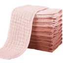 Yoofoss Muslin Burp Cloths for Baby 10 Pack 100% Cotton Baby Washcloths for Boys Girls Large 20''X10'' Super Soft and Absorbent Gradient Pink