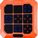 Tic Tac Toe Game, 6-in-1 Electronic Tic Tac Toe with Mute & Rechargeable - Handheld Travel Board Game for Kids Ages 4+, Adults, Family - Educational Learning Toy for Boys Girls, Orange