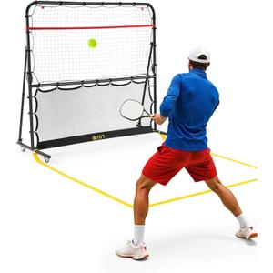 A11N SPORTS Pickleball Rebounder with Adjustable Angles & 360 Wheels Practice Rebounder for Forehand, Backhand, Dinks, Volleys Ideal for Indoor Garage or Outdoor Driveway