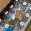 60 Pack Mini Swing Top Glass Bottles, 2 oz Mini Storage Bottles with Personalized Label Tags and String for Crafts, Decoration, Wedding Party (60)