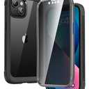 Diaclara Designed for iPhone 13 Case, Full Body Rugged with Built-in Touch Sensitive Anti-Scratch Screen Protector, Soft TPU Bumper Case for iPhone 13 6.1" (Privacy)