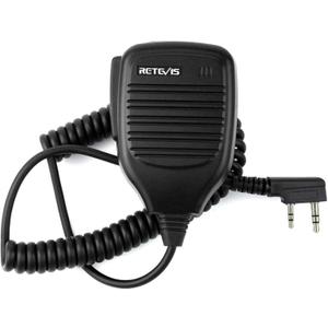 Retevis Walkie Talkie Shoulder Speaker Mic,78 inches Wire Length,Compatible with BAOFENG/Kenwood UV-5R BF-F8HP PRO 5RM 888S UV-32 DM-32 GM21 UV-5G Plus GM-15PRO GM-5RH K5PLUS Two Way Radio(1 Pack)
