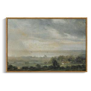 InSimSea Framed Canvas Wall Art Vintage Decor, Landscape Wall Art Home Decor, Wild Field under Sky, Modern Farmhouse Decor, Cottagecore Bedroom Kitchen Bathroom Decorations, 24"x36"