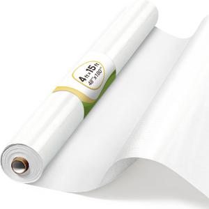 4x15ft White Bulletin Board Roll,DIY Background Decor, 48" x 144"