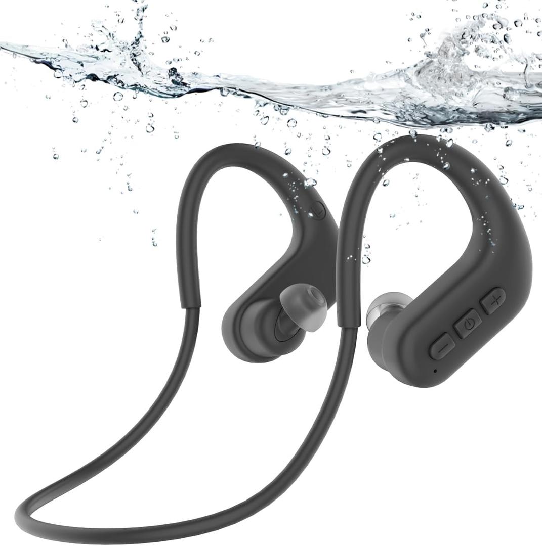 SANOTO Swimming Headphones, in Ear Bone Conduction Headphones Bluetooth 5.4, IPX8 Waterproof Earbuds Sport, 8G MP3 Player Swimming Earphones, Underwater Headphones for Swim, Run, Surf, Cycle