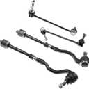 8Pcs Front Lower Control Arm with Ball Joint Tie Rod End Sway Bar Link Suspension kit fit for 2007-2013 BMW X5, for 2008-2013 BMW X6