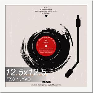 Vinyl Record Frame for the Wall Display Album Cover, White 12.5 x 12.5 Frame for any 12 Inch LP Record with Cover - 1 Pack/White