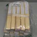 50pcs Cream-Coloured Paper Hand Fan Bamboo Folding, Handheld Paper Fan for Wedding Party and Home Decoration