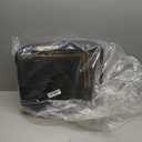 GENIMO Outdoor Rug Waterproof 6'x9' for Patio, Foldable Reversible Plastic Straw Carpet for Travel Trailers, Outside Area Mat for Rv, Deck, Picnic, Porch, Camper, Balcony, Beach, Black & Brown