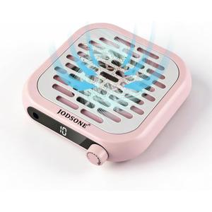 JODSONE 6000RPM Mini Nail Dust Collector Low Noise Powerful Suction Portable Nail Salon with 30 Filters Pink