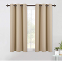 NICETOWN Room Darkening Draperies Window Curtain Panels, Thermal Insulated Grommet Room Darkening Curtains for Bedroom (Biscotti Beige, 2 Panels, W42 x L54)
